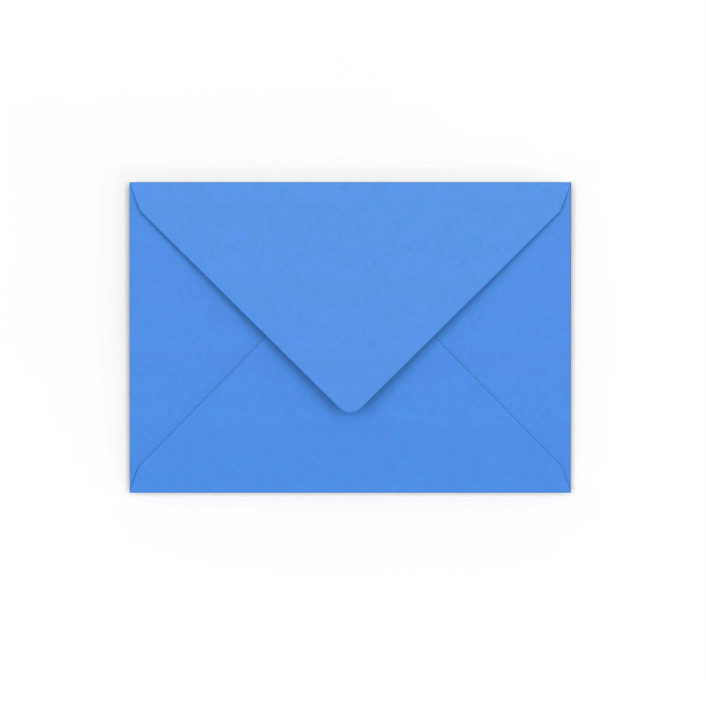 C6 Bright Blue 120gsm Gummed V-Flap Envelope (114 x 162mm)