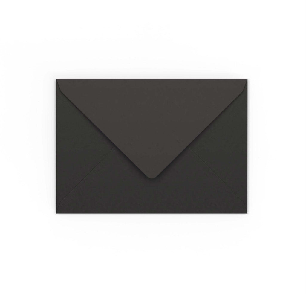C6 Black 120gsm Gummed V-Flap Envelope (114 x 162mm)