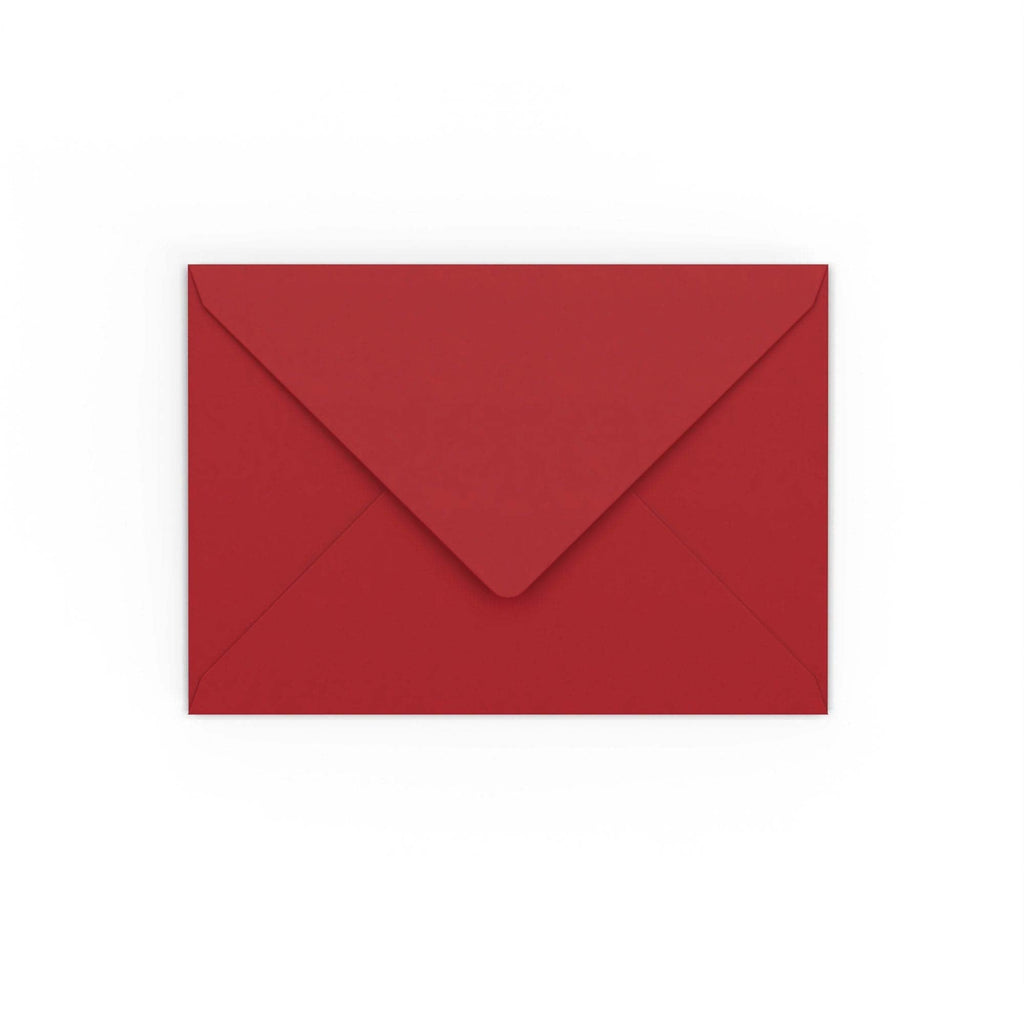 C6 Dark Red 120gsm Gummed V-Flap Envelope (114 x 162mm)