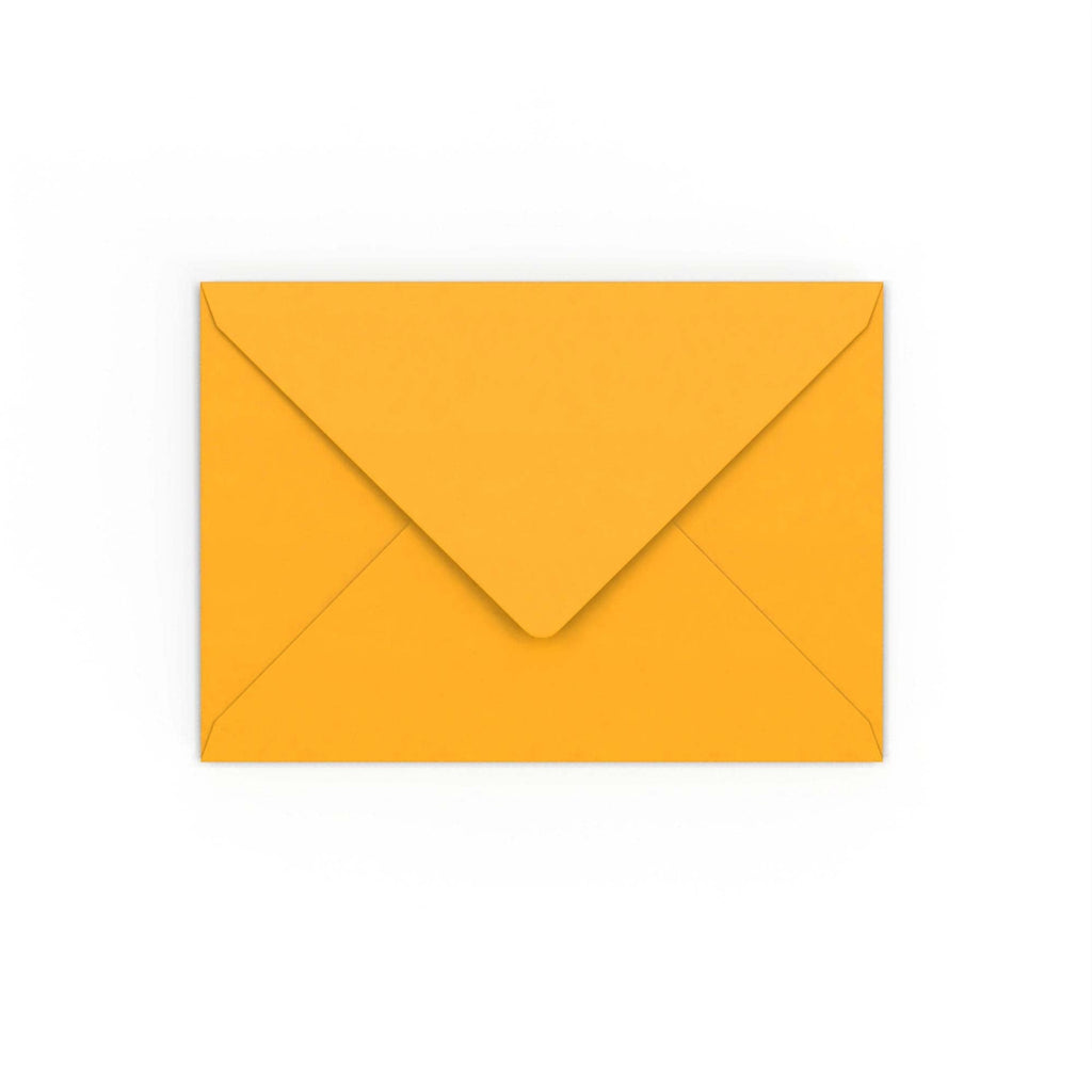 C6 Dark Yellow 120gsm Gummed V-Flap Envelope (114 x 162mm)