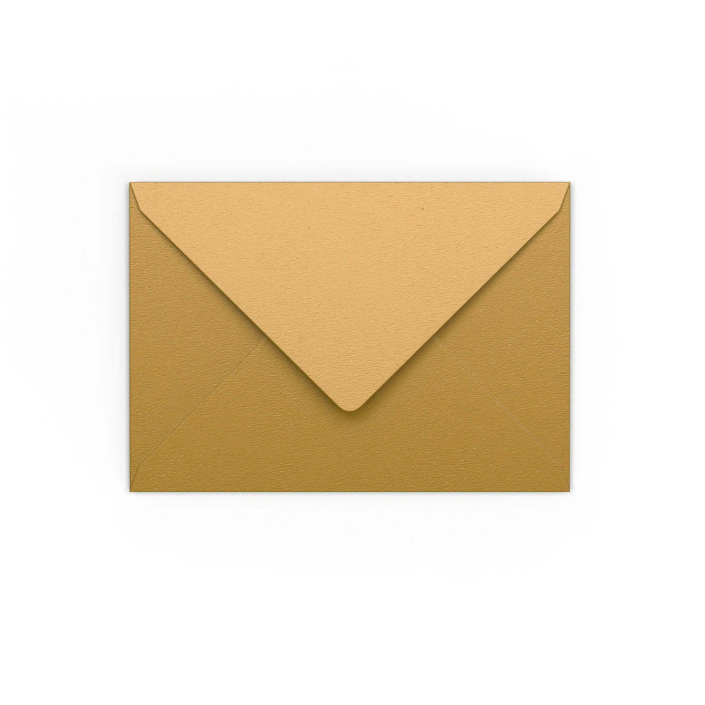 C6 Gold 120gsm Gummed V-Flap Greetings Envelope (114 x 162mm)