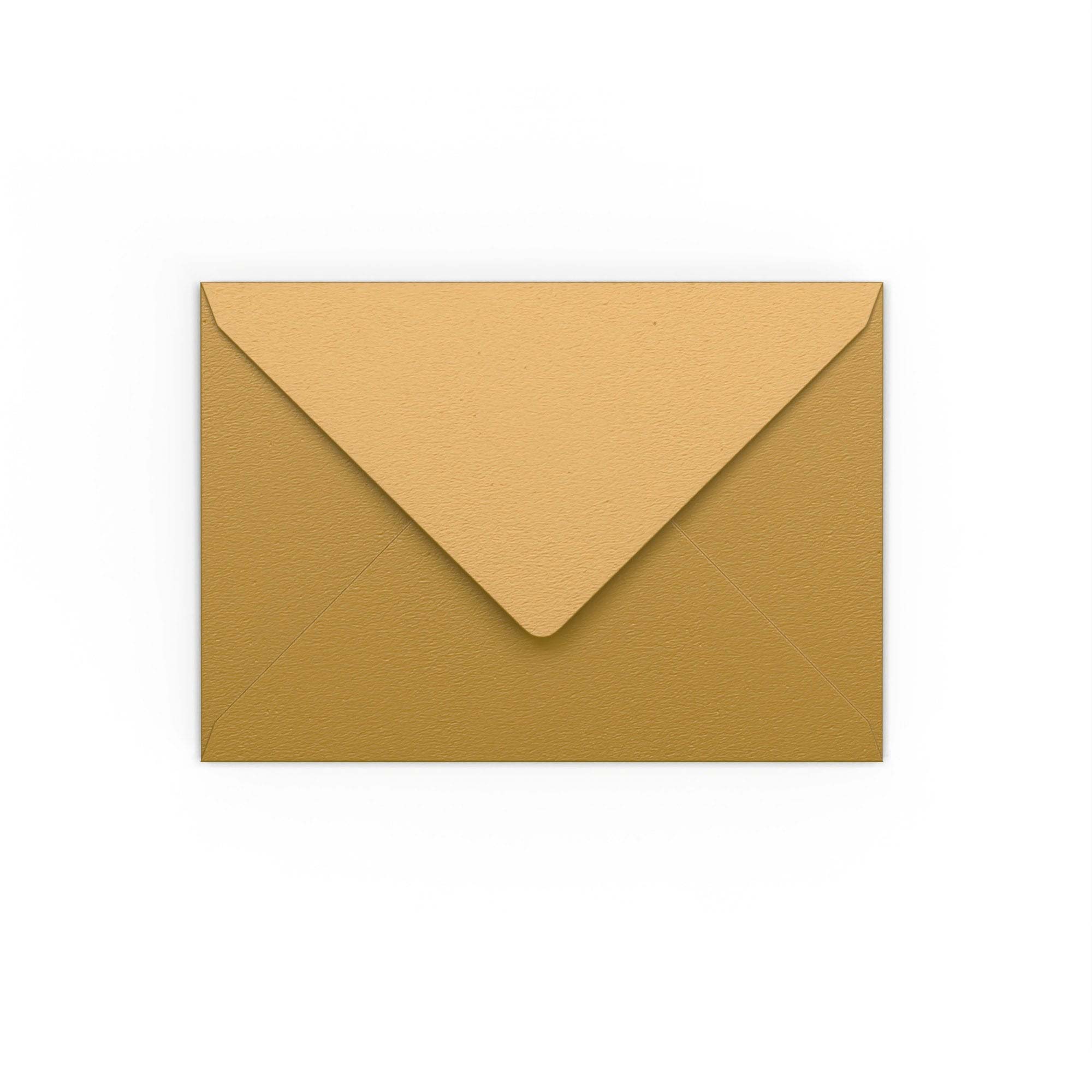 C6 Gold 120gsm Gummed V-Flap Greetings Envelope (114 x 162mm)