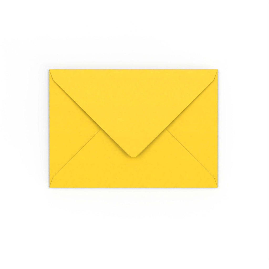 C6 Mid Yellow 120gsm Gummed V-Flap Envelope (114 x 162mm)