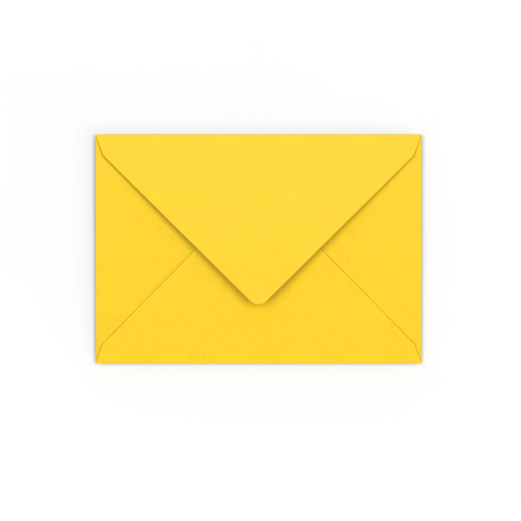 C6 Mid Yellow 120gsm Gummed V-Flap Envelope (114 x 162mm)