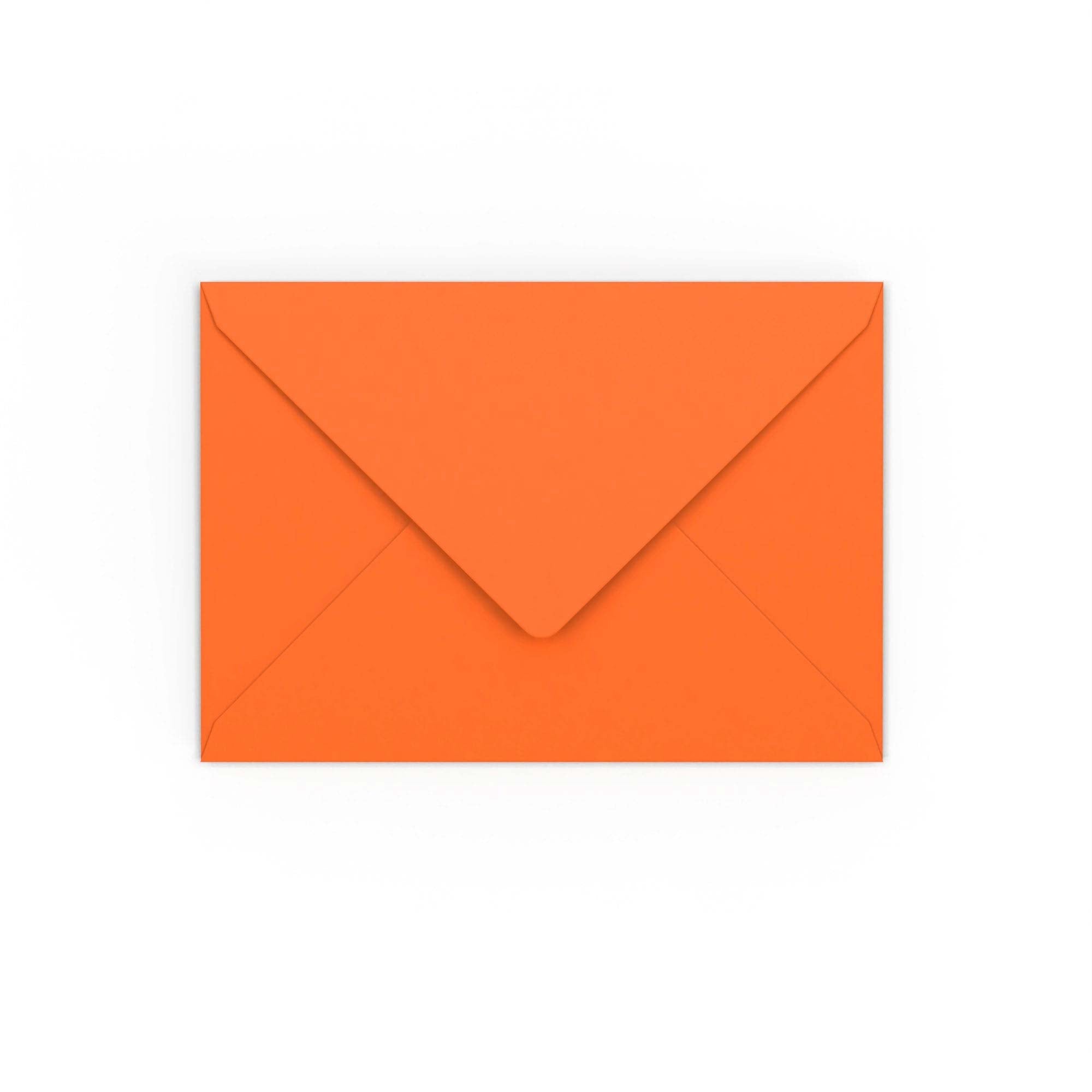 C6 Orange 120gsm Gummed V-Flap Envelope (114 x 162mm)