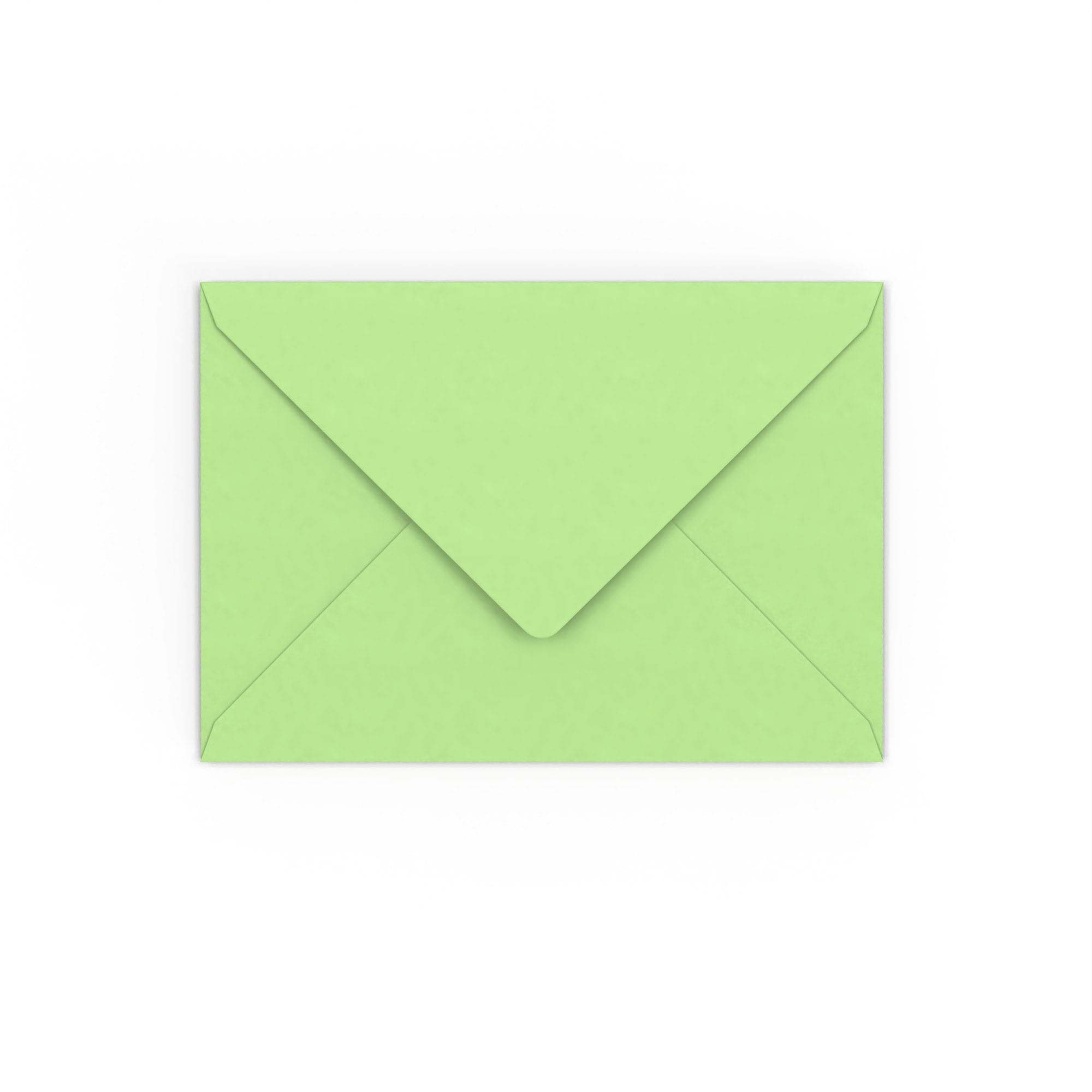 C6 Pale Green 120gsm Gummed V-Flap Envelope (114 x 162mm)