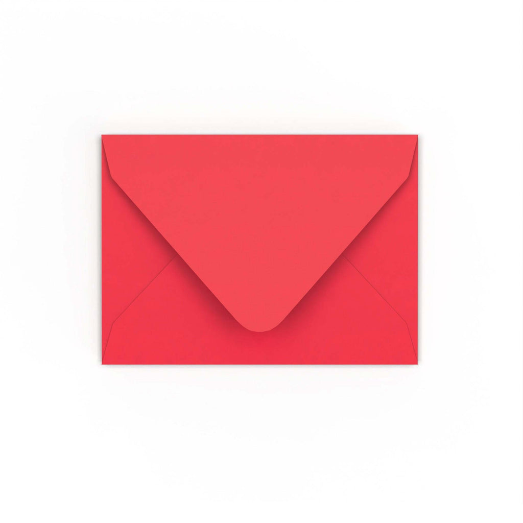 C7 Bright Red 120gsm Gummed V-Flap Envelope (82 x 113mm)