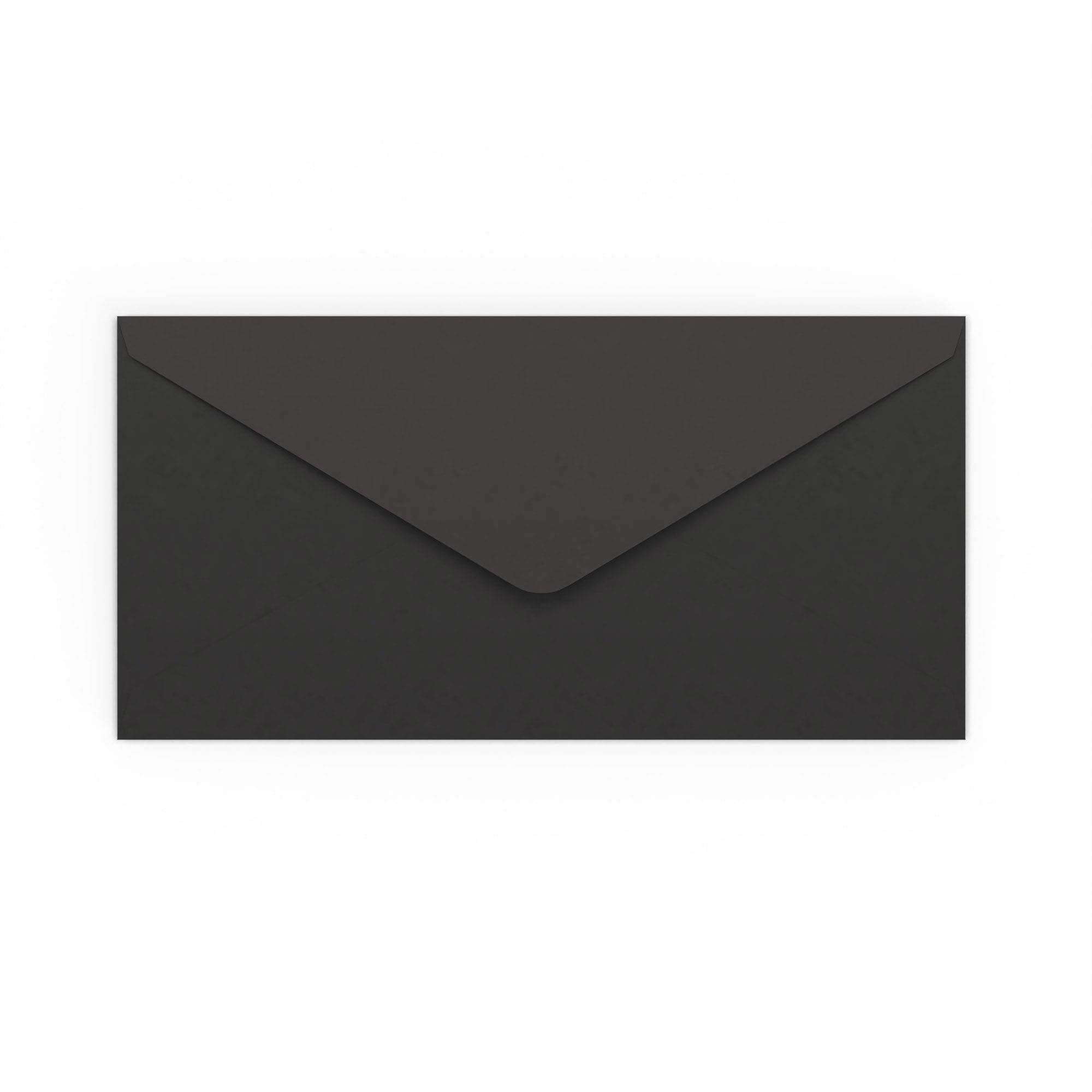 DL Black 120gsm Gummed V-Flap Envelope (110 x 220mm)