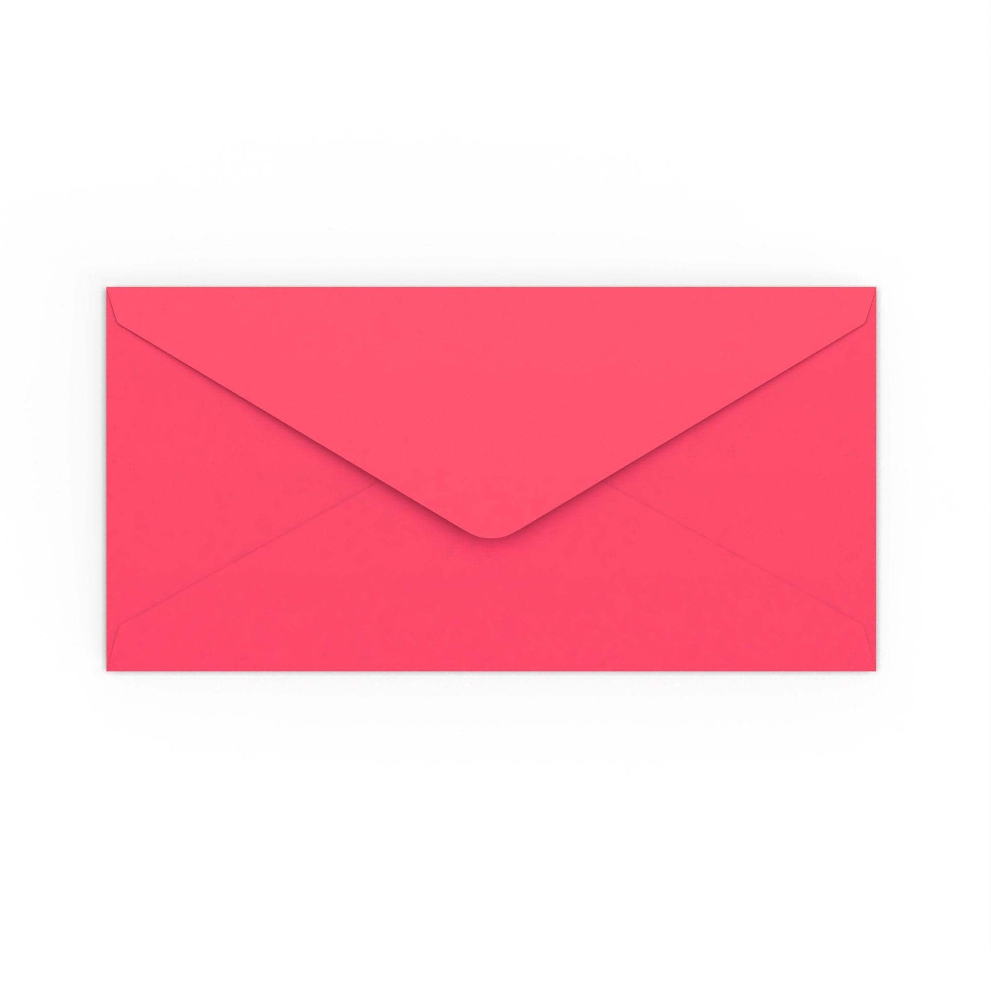 DL Bright Pink 120gsm Gummed V-Flap Envelope (110 x 220mm)