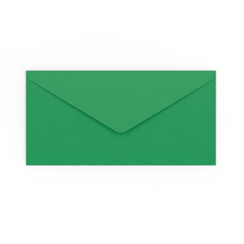 DL Dark Green 120gsm Gummed V-Flap Envelope (110 x 220mm)