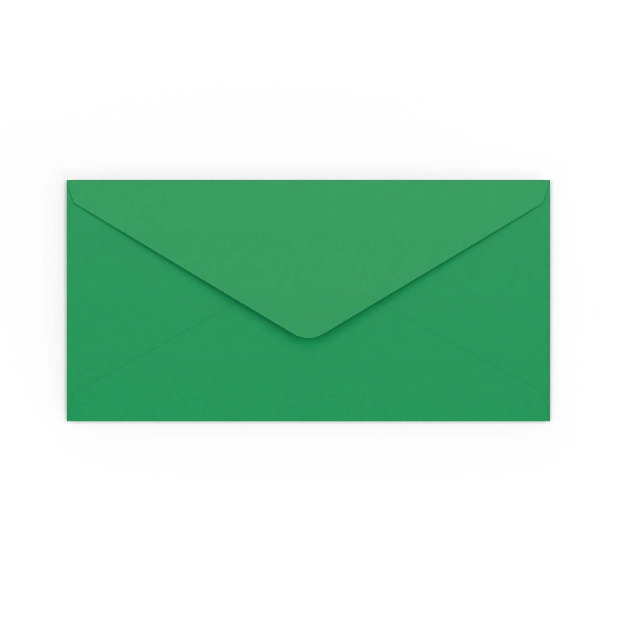 DL Dark Green 120gsm Gummed V-Flap Envelope (110 x 220mm)