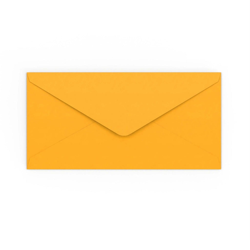 DL Dark Yellow 120gsm Gummed V-Flap Envelope (110 x 220mm)