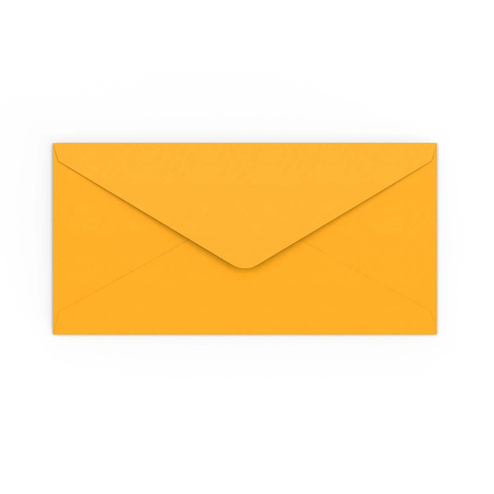DL Dark Yellow 120gsm Gummed V-Flap Envelope (110 x 220mm)