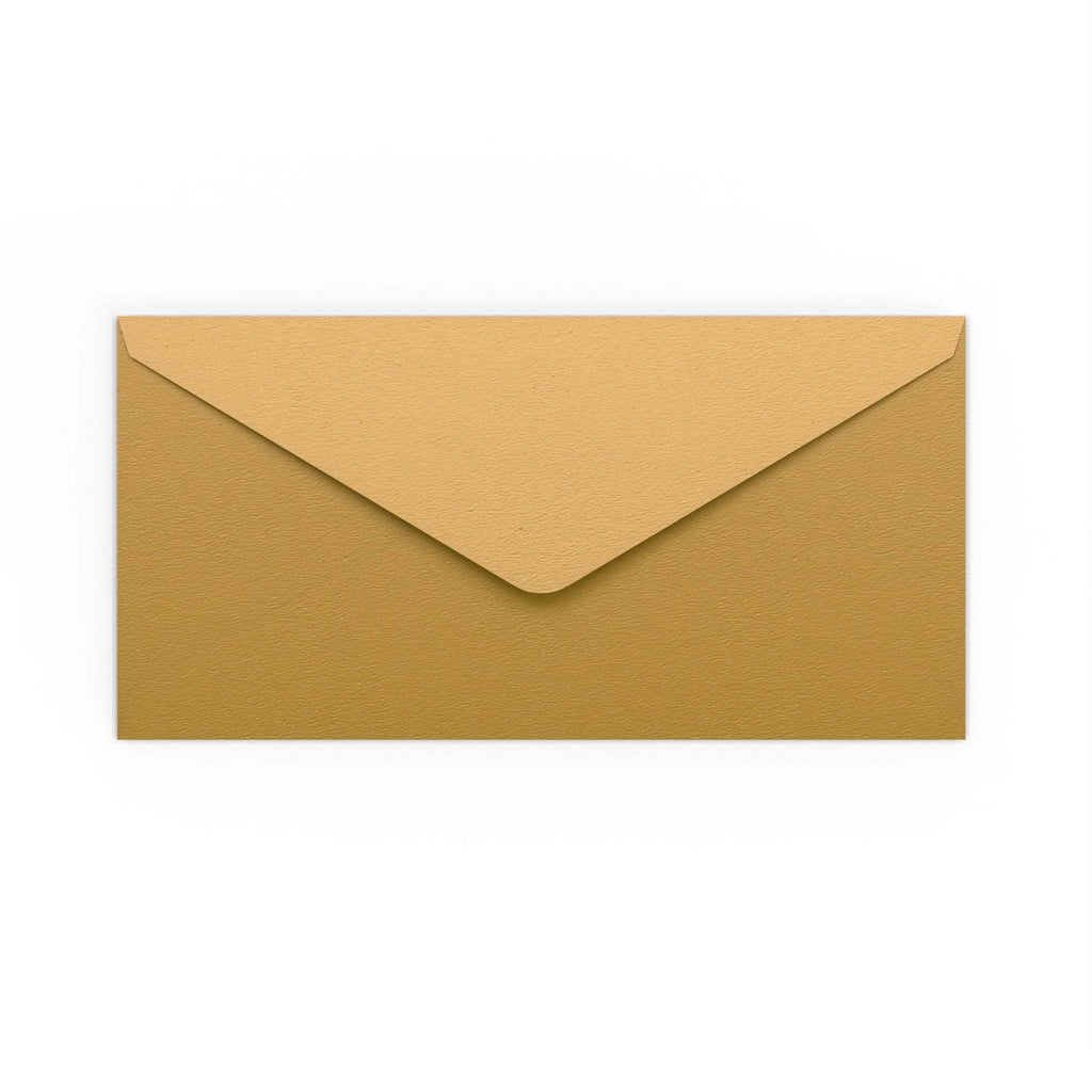 DL Gold 120gsm Gummed V-Flap Envelope (110 x 220mm)