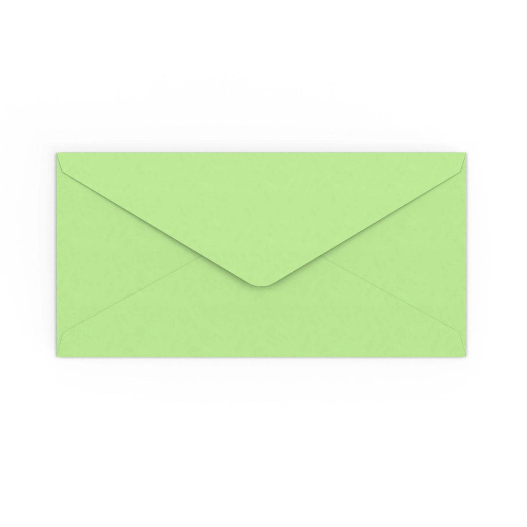 DL Pale Green 120gsm Gummed V-Flap Envelope (110 x 220mm)