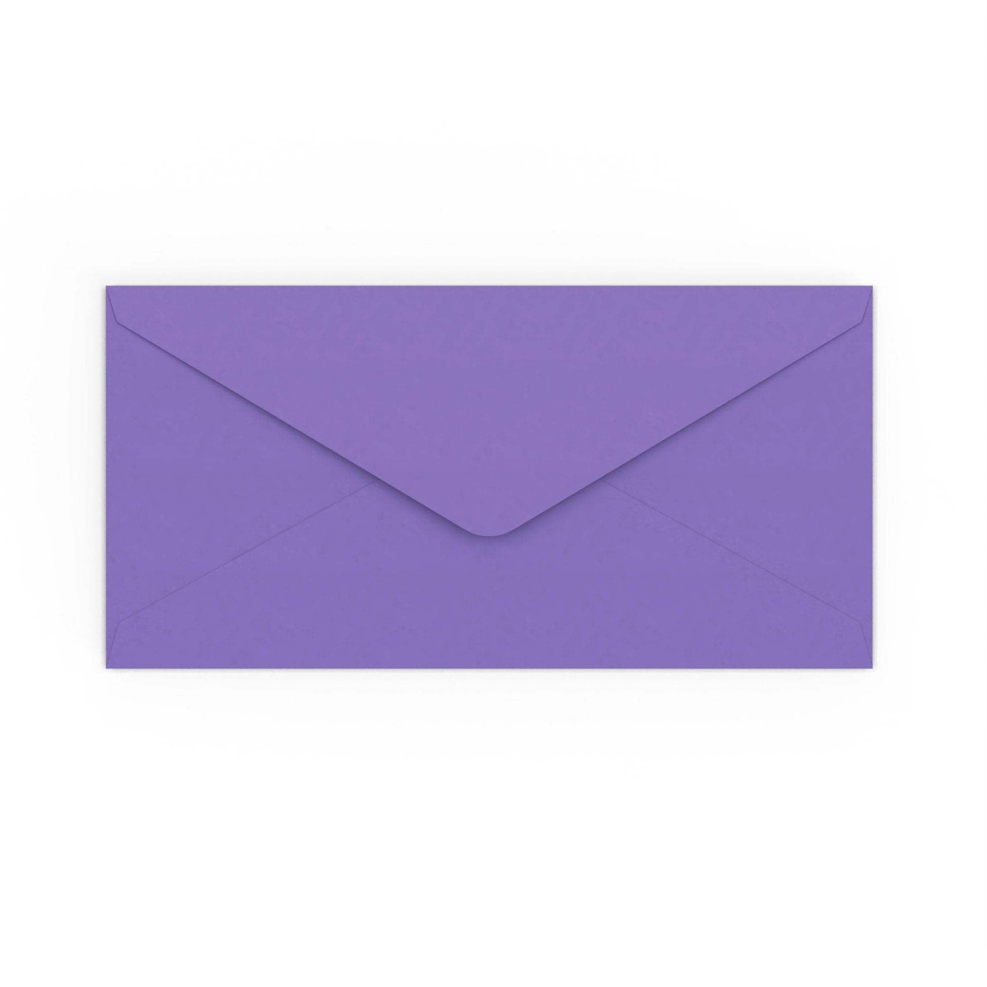 DL Purple 120gsm Gummed V-Flap Envelope (110 x 220mm)