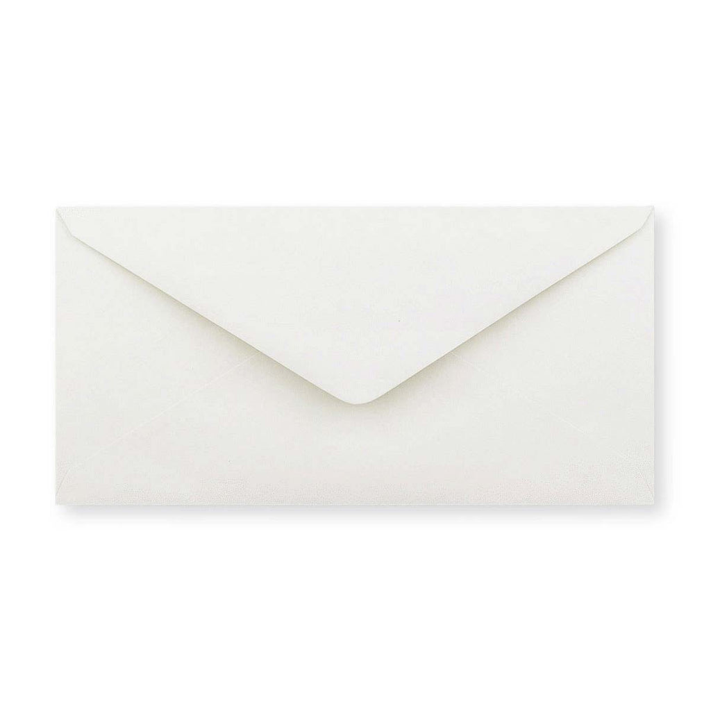 DL White 90gsm Gummed V-Flap Envelope (110 x 220mm)