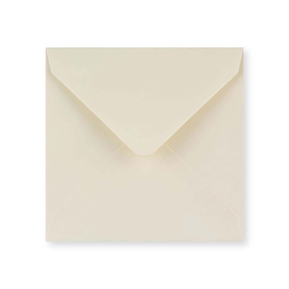 Ivory Wove 100gsm Gummed V-Flap Greeting Card Envelope (130 x 130mm)