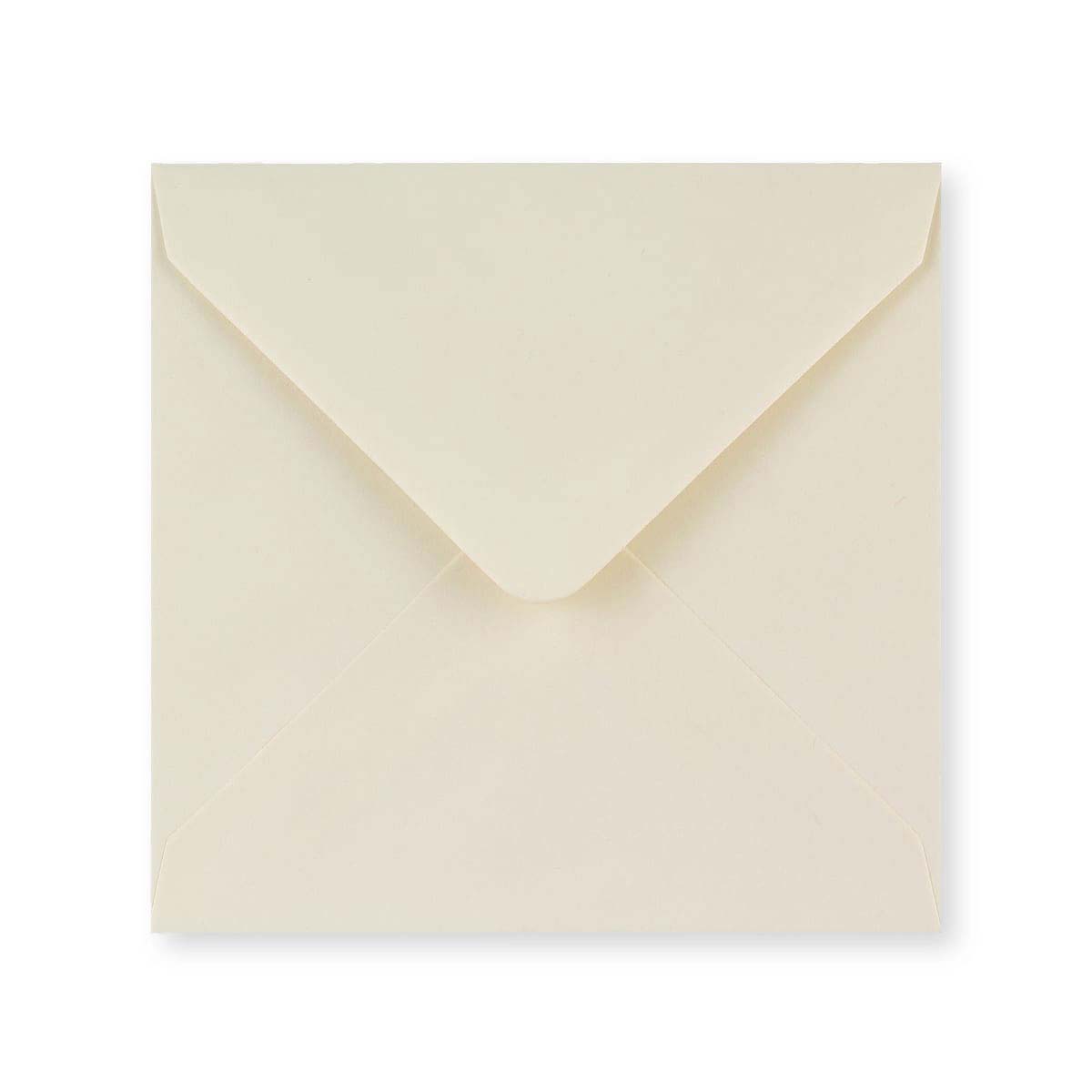 Ivory Wove 100gsm Gummed V-Flap Greeting Card Envelope (140 x 140mm)