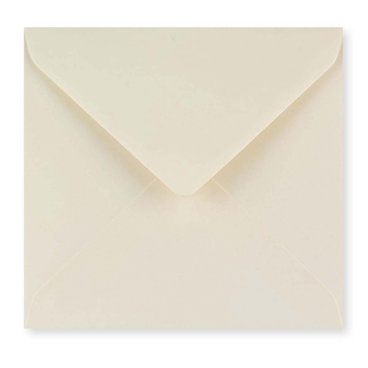 Ivory Wove 100gsm Gummed V-Flap Greeting Card Envelope (155 x 155mm)