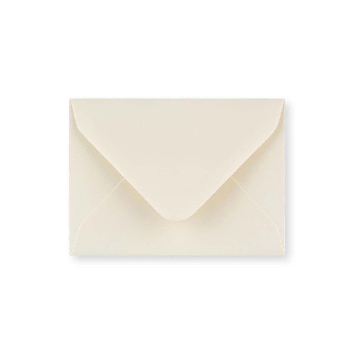 Ivory Wove 100gsm Gummed V-Flap Greeting Card Envelope (70 x 100mm)