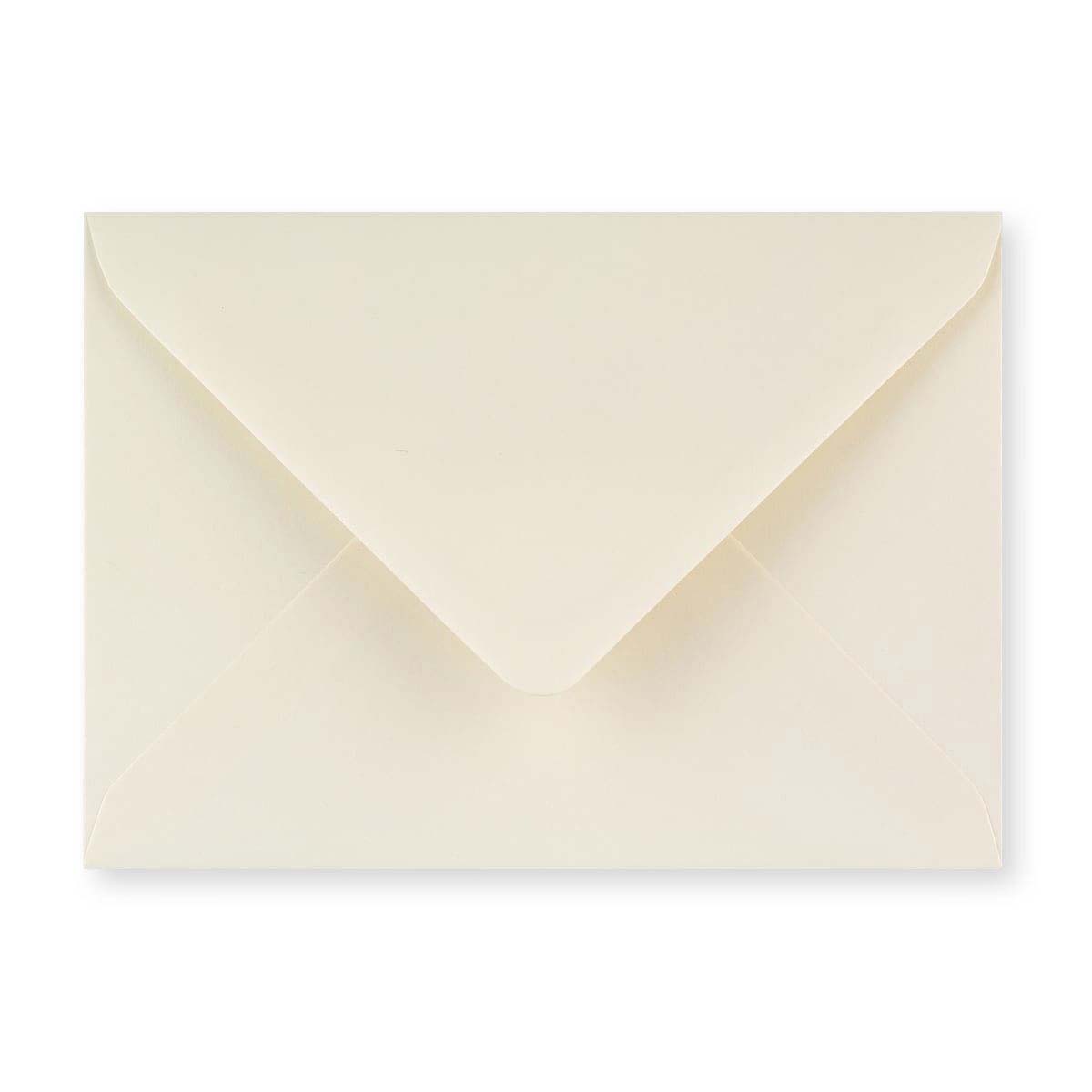 C6 Ivory Wove 100gsm Gummed V-Flap Greetings Envelope (114 x 162mm)