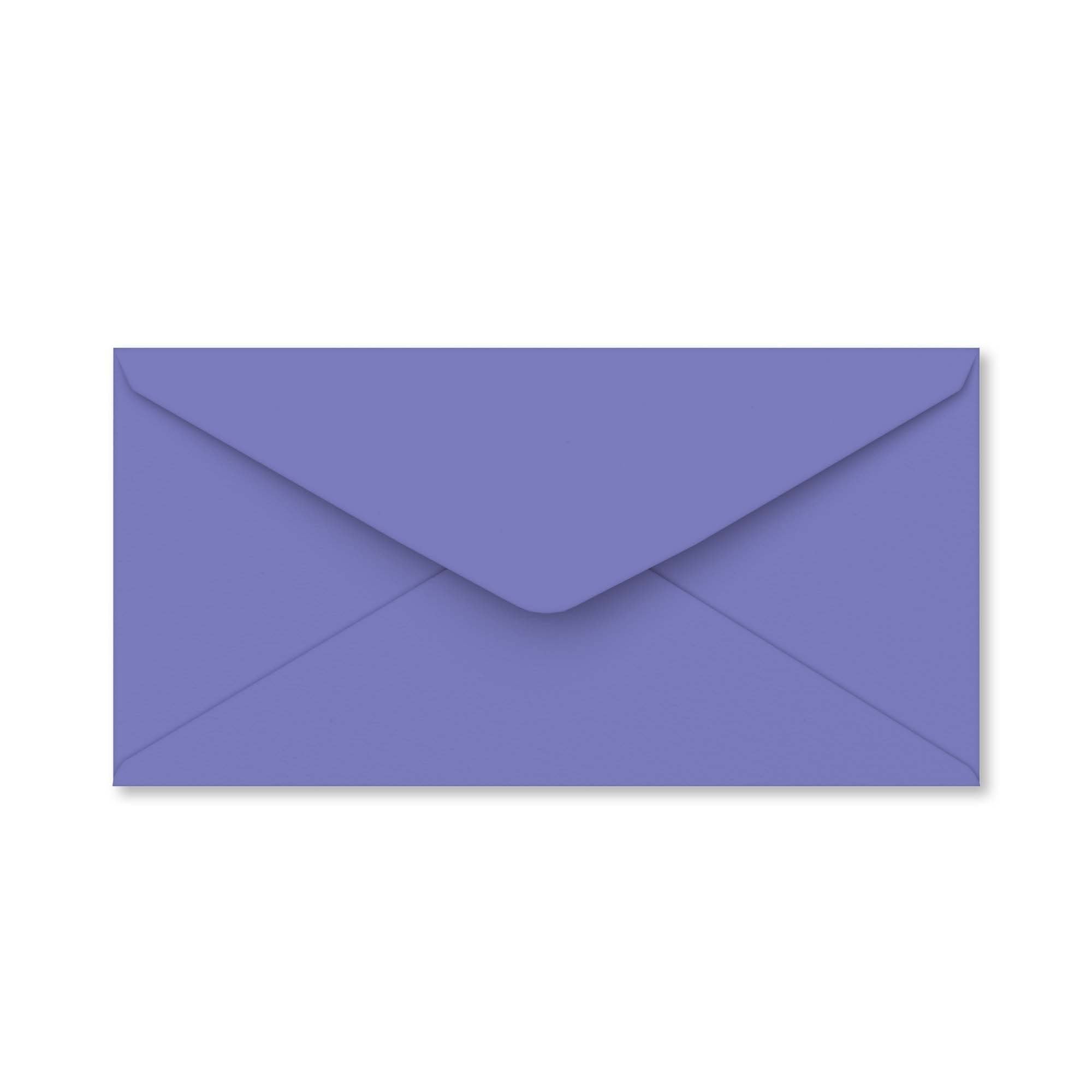 DL Iris Blue 100gsm Gummed V-Flap Envelope (110 x 220mm)