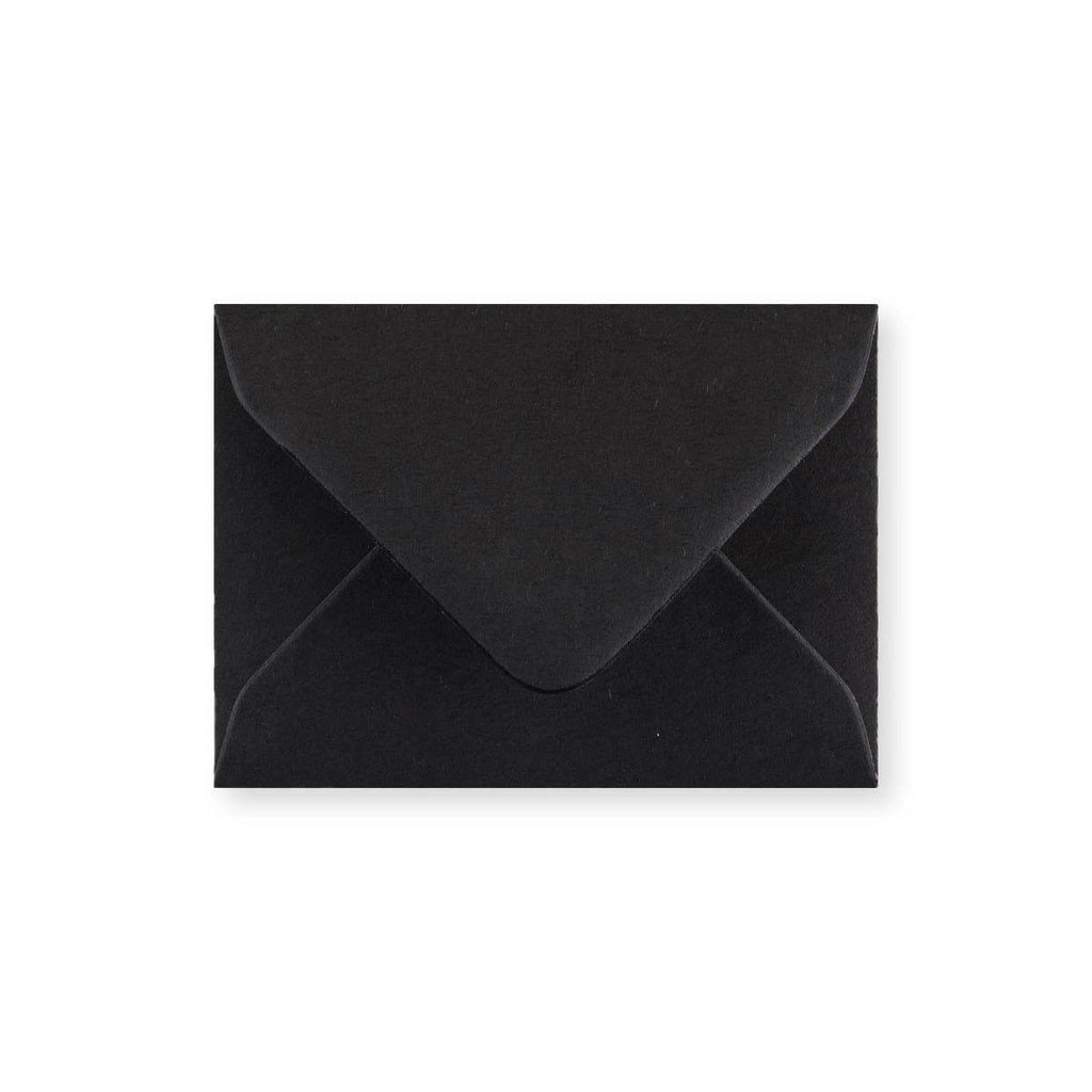 Black 100gsm Gummed V-Flap Greeting Card Envelope (70 x 100mm)