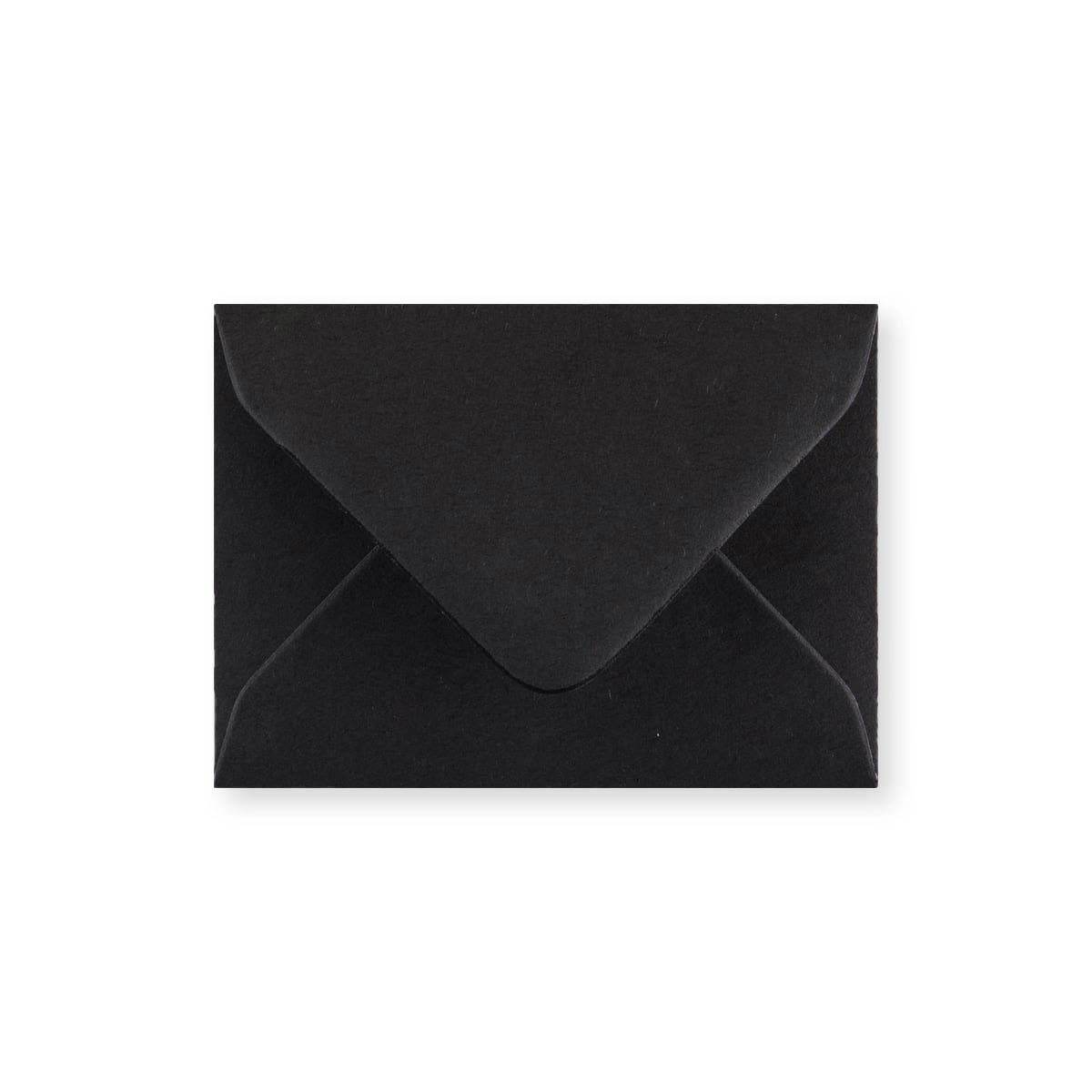 Black 100gsm Gummed V-Flap Greeting Card Envelope (70 x 100mm)