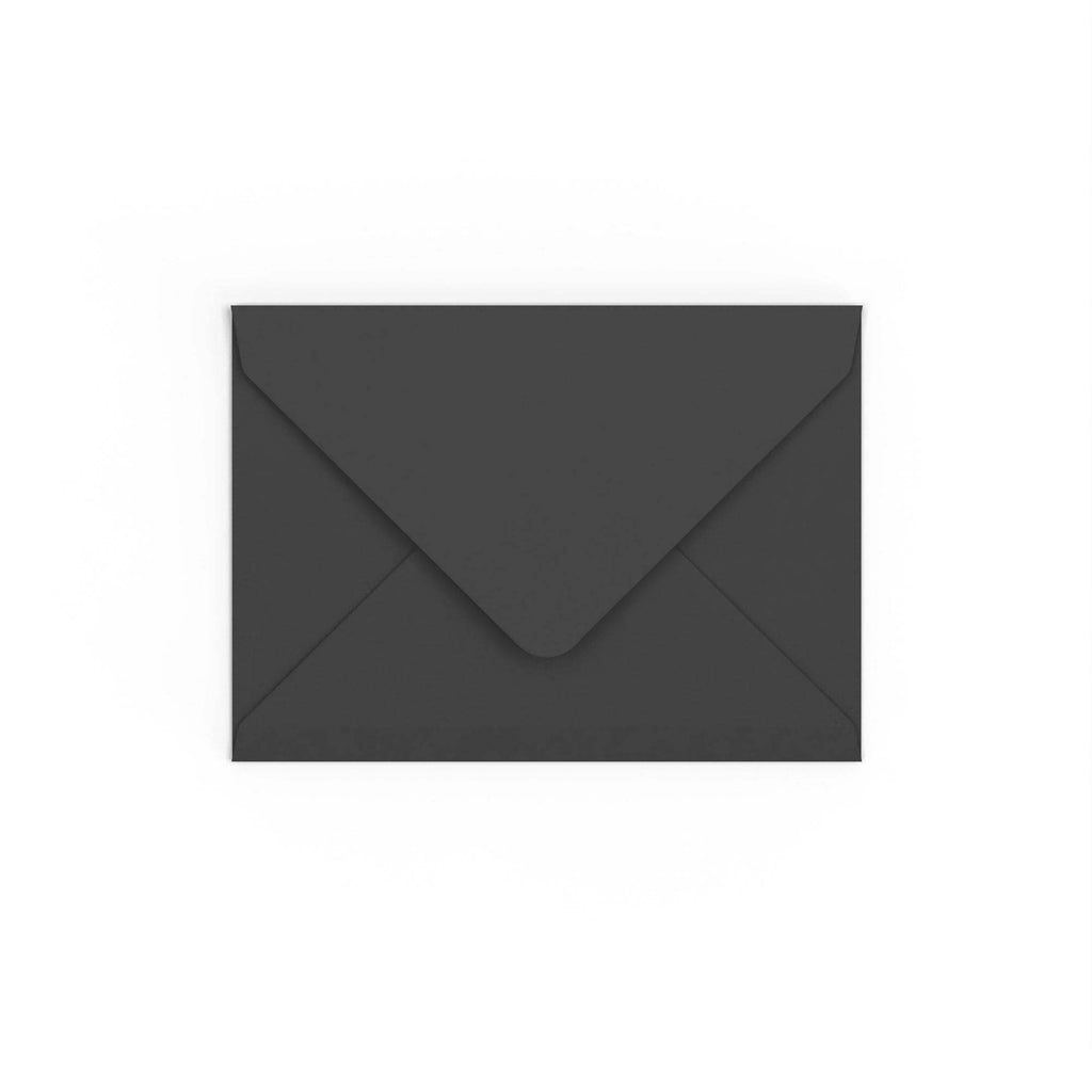 Black British Made 100gsm Gummed V-Flap Envelope (133 x 184mm)