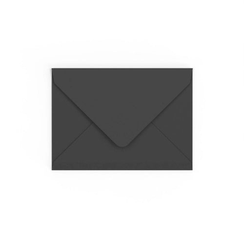 Black British Made 100gsm Gummed V-Flap Envelope (133 x 184mm)