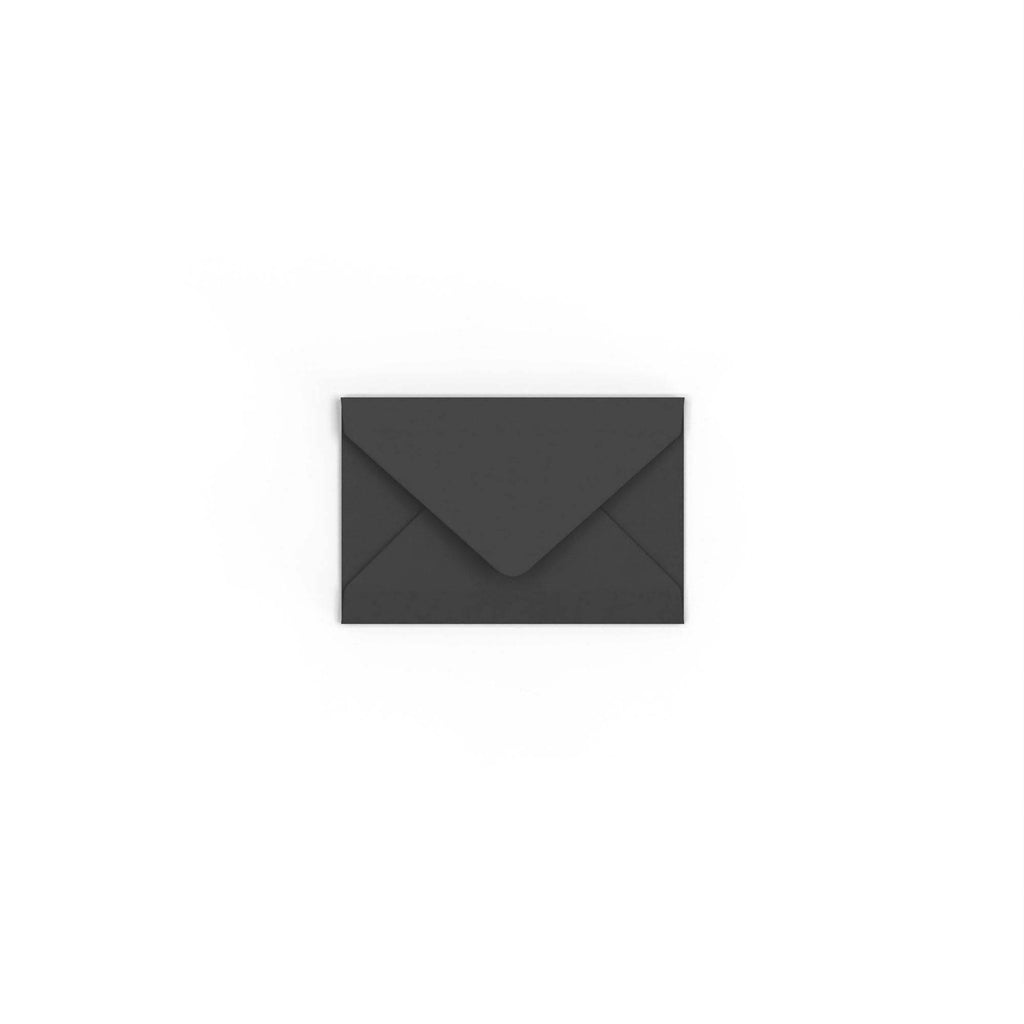Black British Made 100gsm Gummed V-Flap Envelope (62 x 94mm)