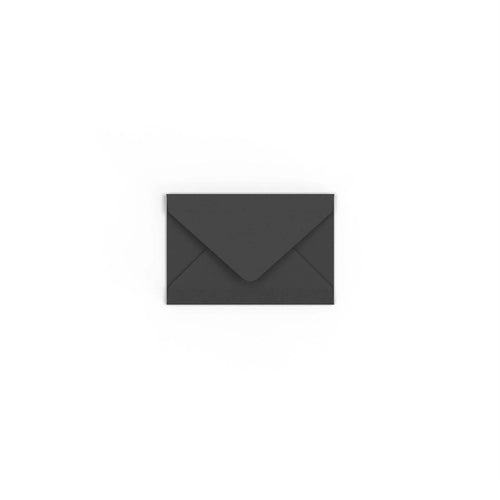 Black British Made 100gsm Gummed V-Flap Envelope (62 x 94mm)