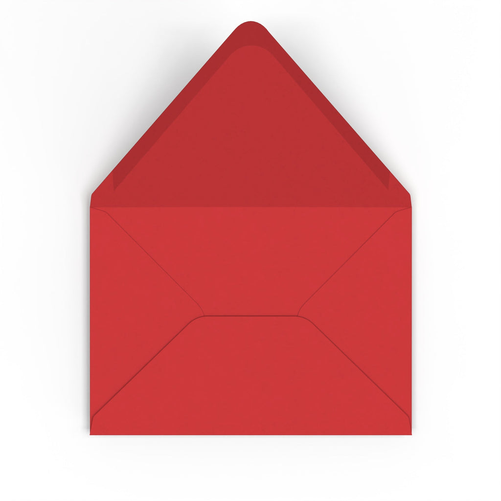 C5 Cherry Red British Made 100gsm Gummed V-Flap Envelope (162 x 229mm)