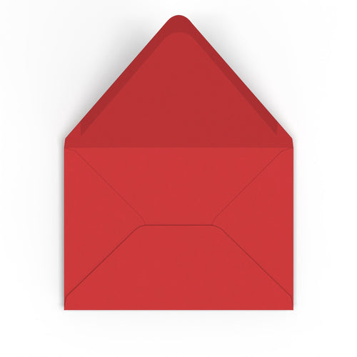 C5 Cherry Red British Made 100gsm Gummed V-Flap Envelope (162 x 229mm)