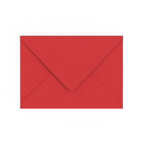 C5 Cherry Red British Made 100gsm Gummed V-Flap Envelope (162 x 229mm)