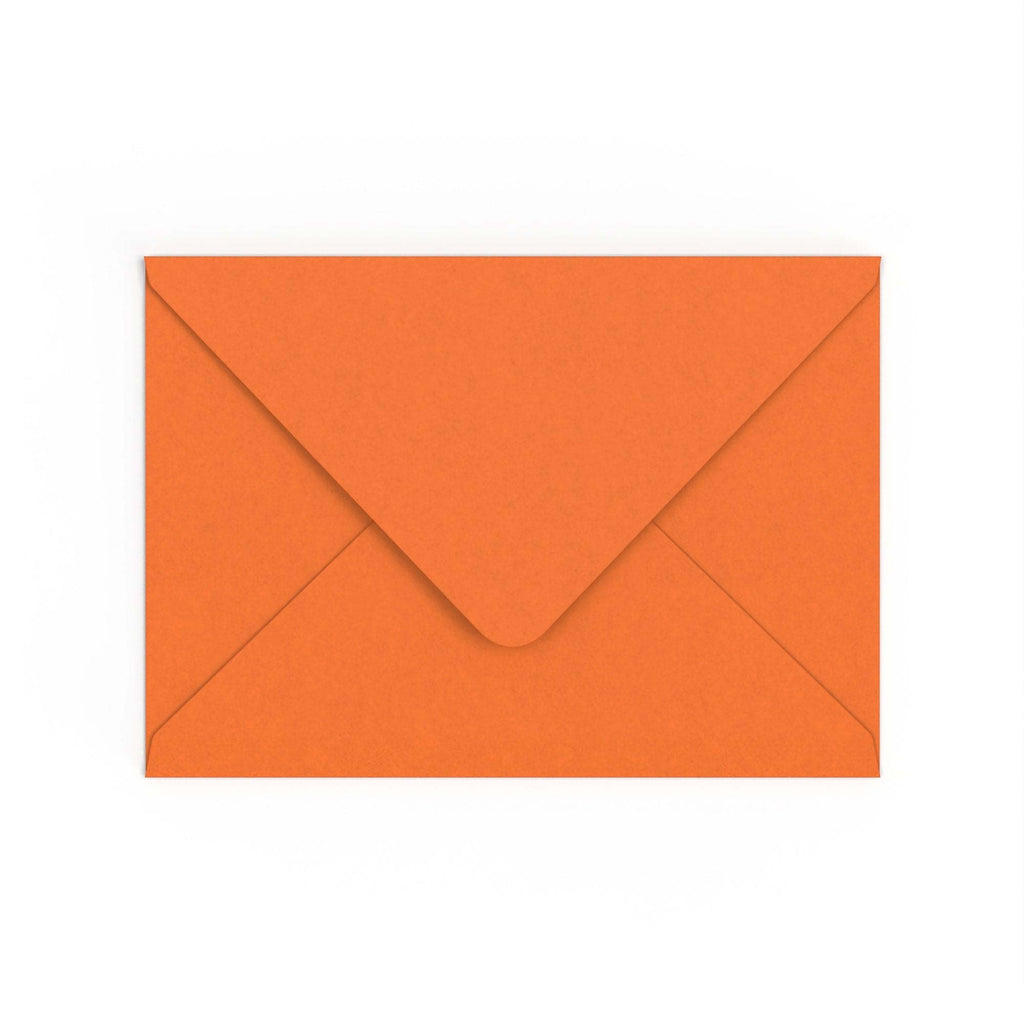 C5 Flame Orange British Made 100gsm Gummed V-Flap Envelope (162 x 229mm)