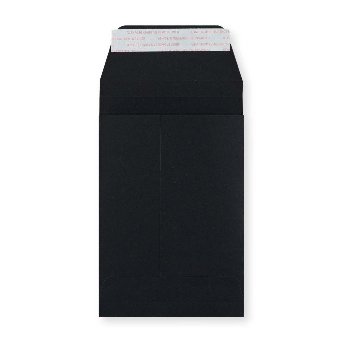C6 Black 180gsm Peel & Seal Gusset Envelope (114 x 162 x 25mm)