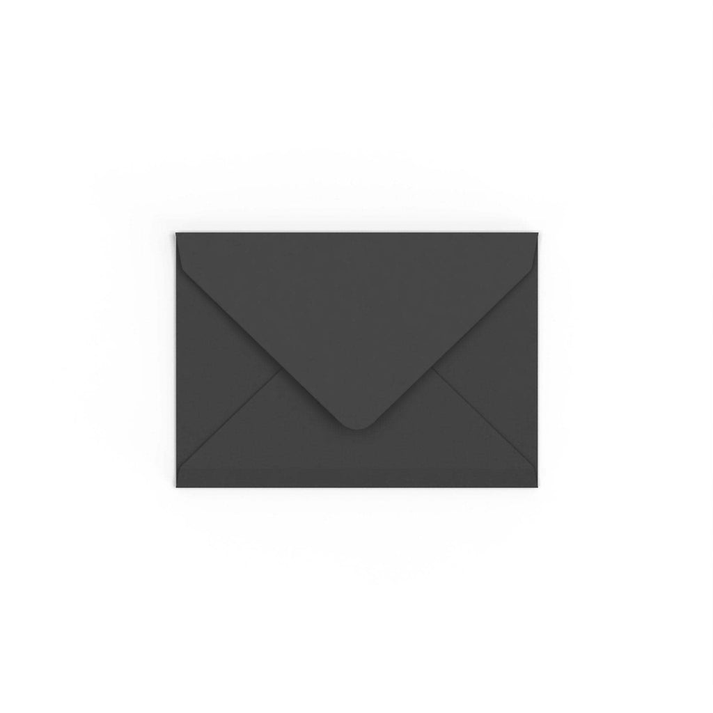 C6 Black British Made 100gsm Gummed V-Flap Envelope (114 x 162mm)