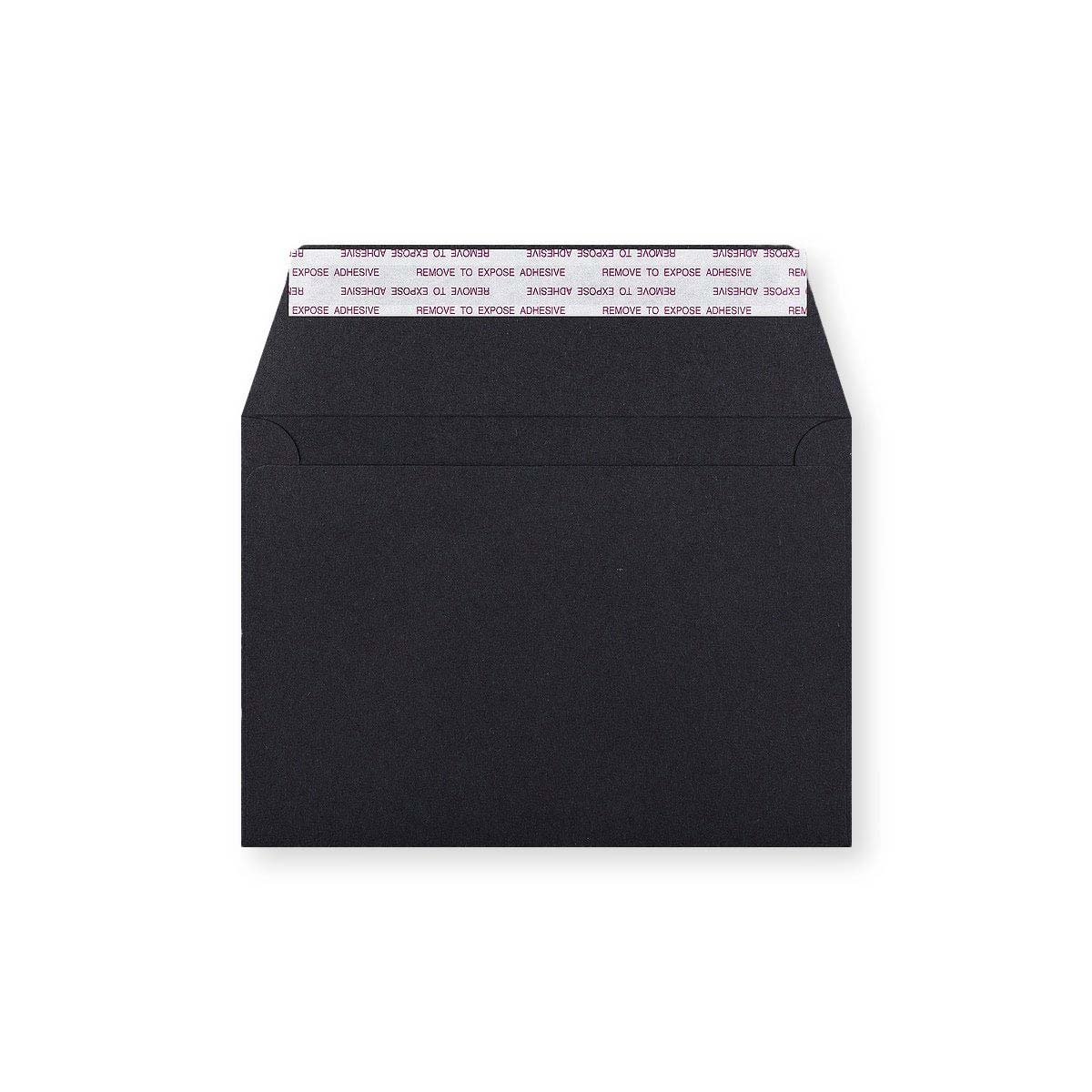 C6 Black Luxury 180gsm Peel & Seal Envelope (114 x 162mm)