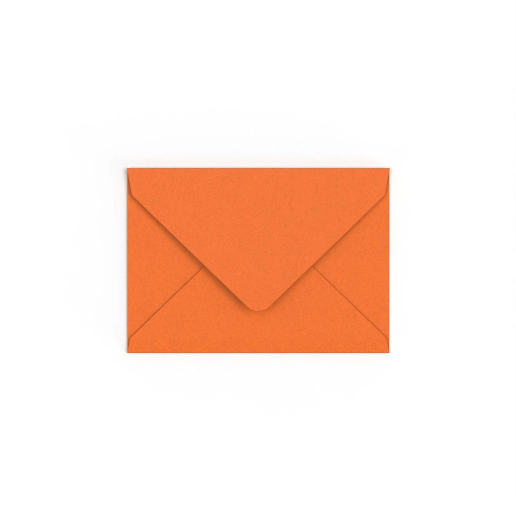 C6 Flame Orange British Made 100gsm Gummed V-Flap Envelope (114 x 162mm)
