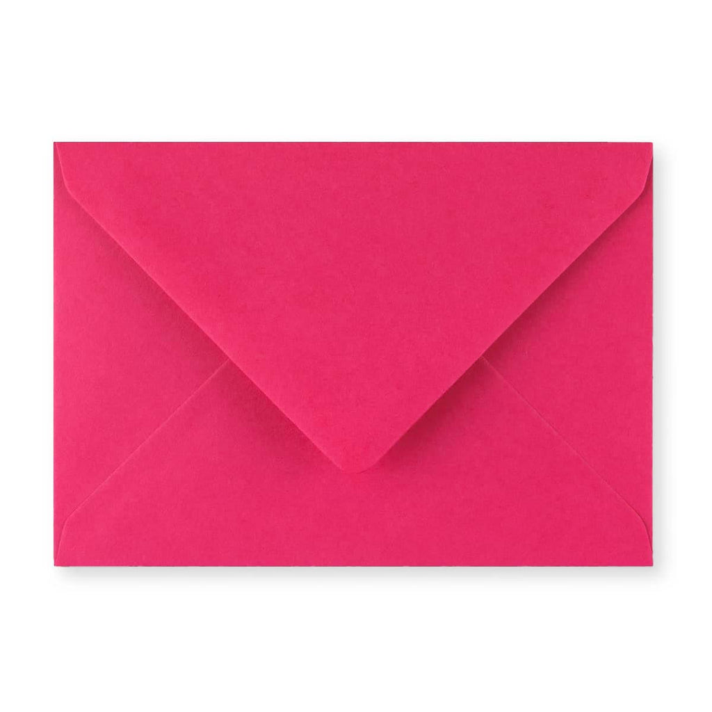 C6 Fuschia Pink 100gsm Gummed V-Flap Greetings Envelope (114 x 162mm)