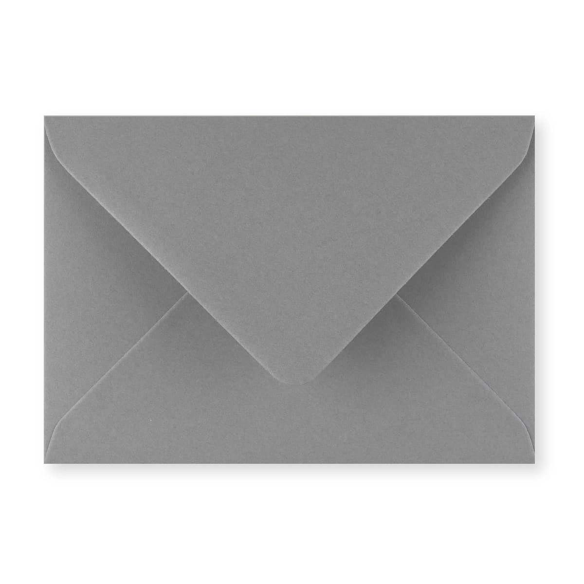 C6 Grey British Made 100gsm Gummed V-Flap Envelope (114 x 162mm)