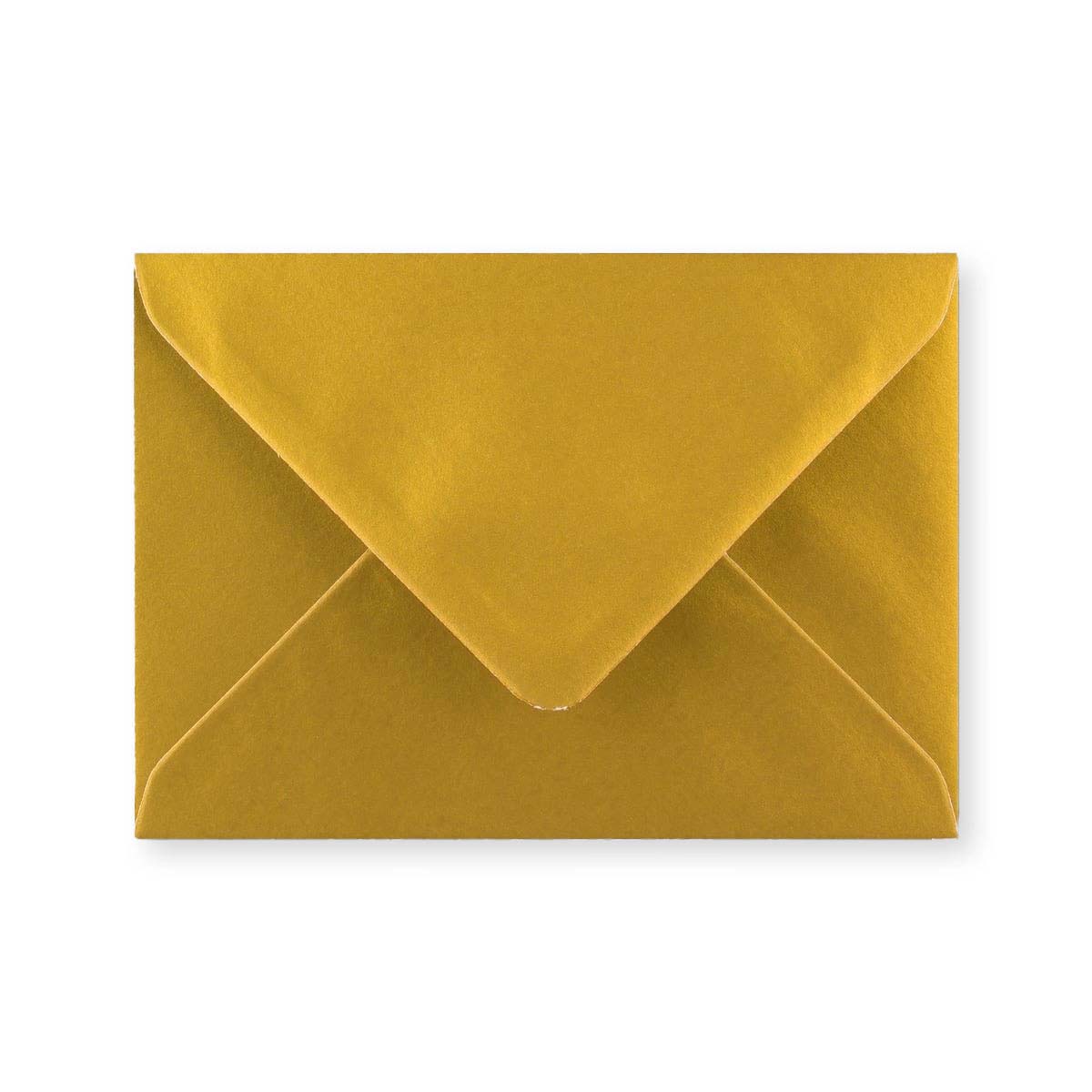 C6 Metallic Gold 100gsm Gummed V-Flap Greetings Envelope (114 x 162mm)