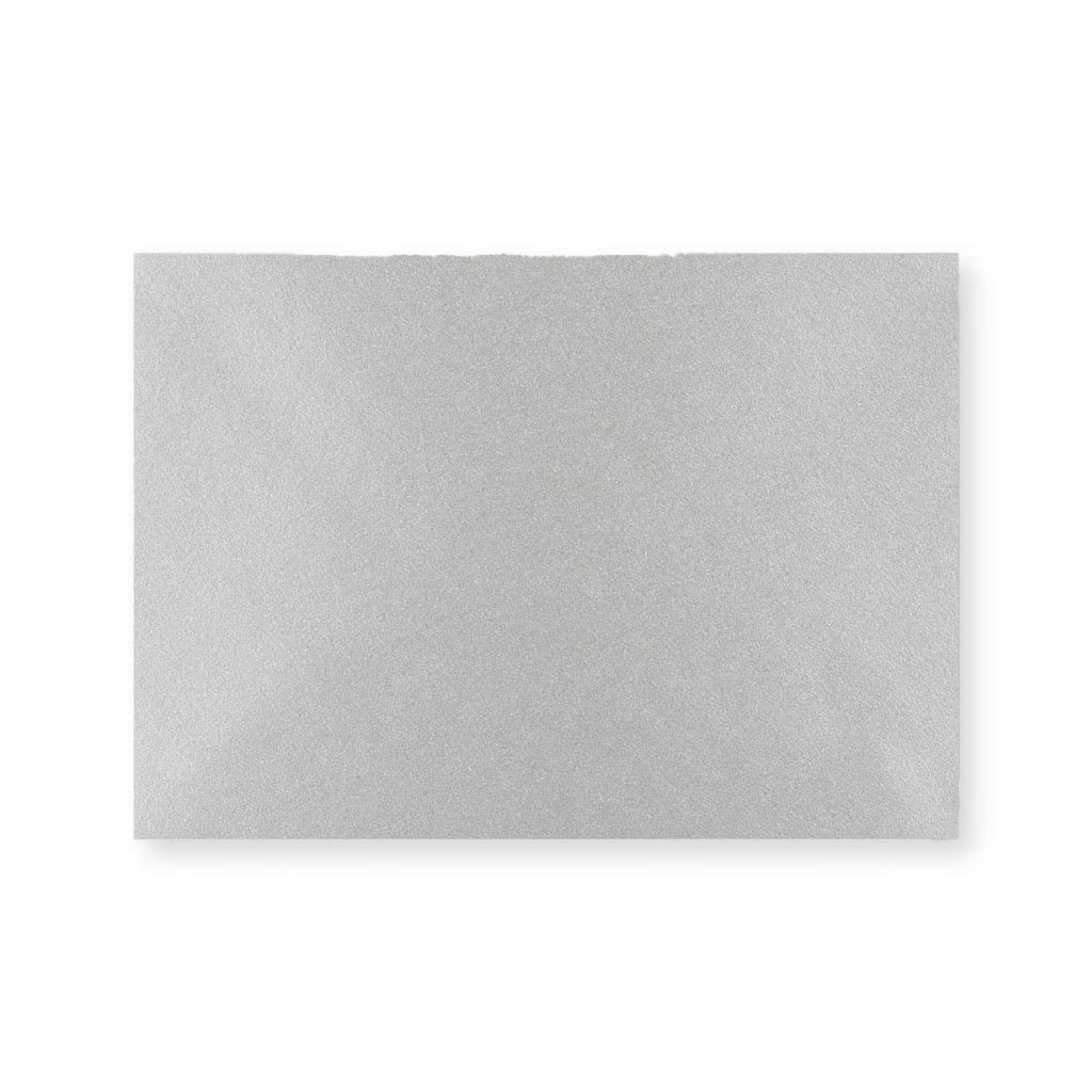 C6 Metallic Silver 100gsm Gummed V-Flap Greetings Envelope (114 x 162mm)