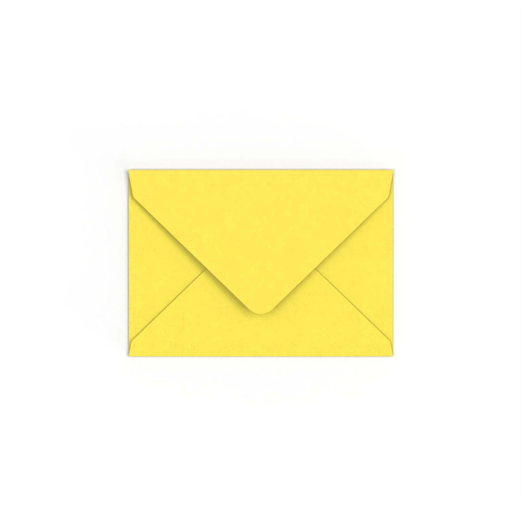 C6 Sunflower Yellow British Made 120gsm Gummed V-Flap Envelope (114 x 162mm)
