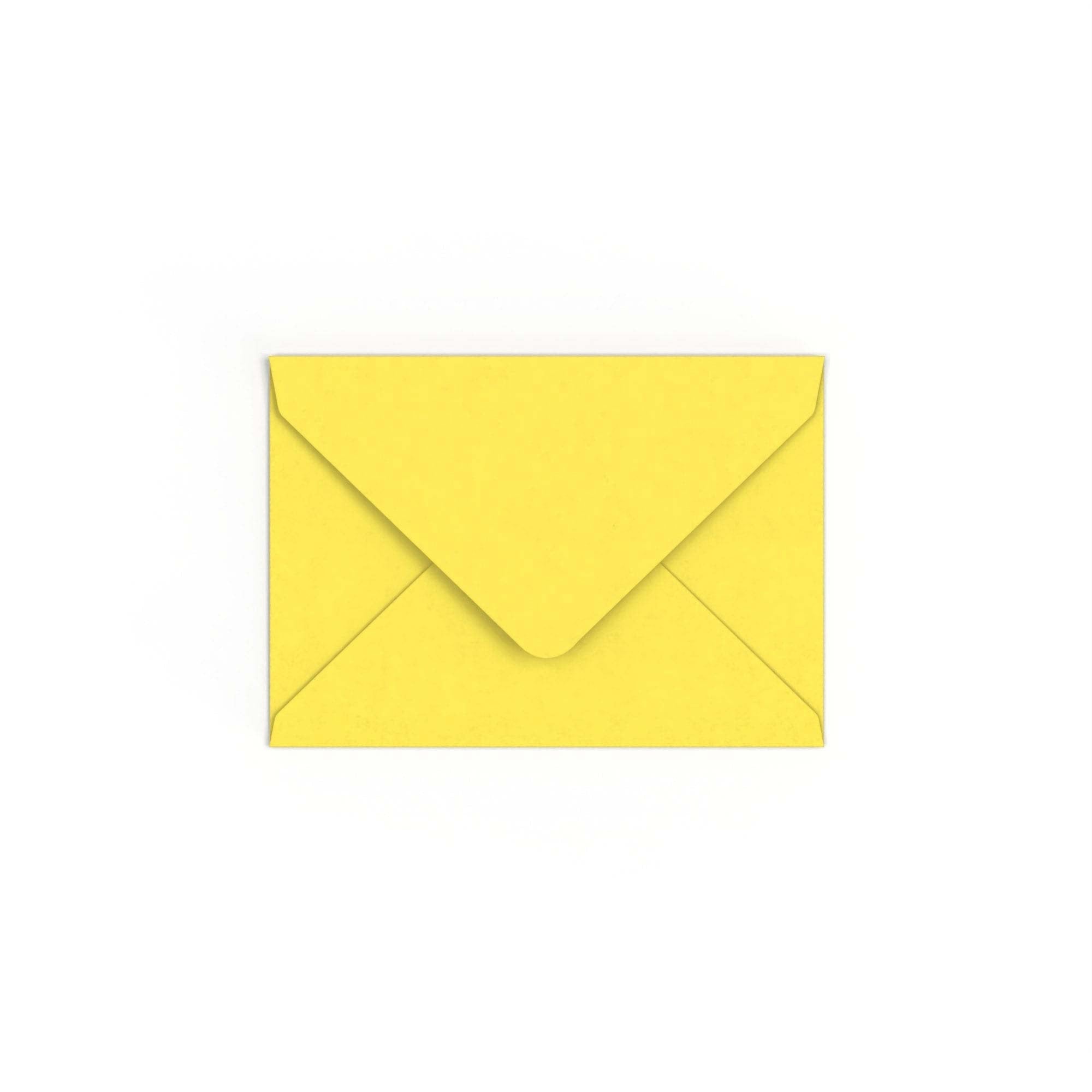 C6 Sunflower Yellow British Made 120gsm Gummed V-Flap Envelope (114 x 162mm)