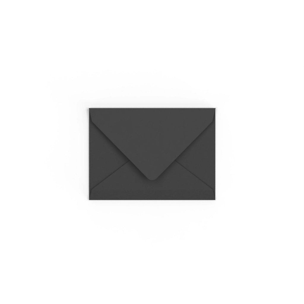 C7 Black British Made 100gsm Gummed V-Flap Envelope (82 x 113mm)