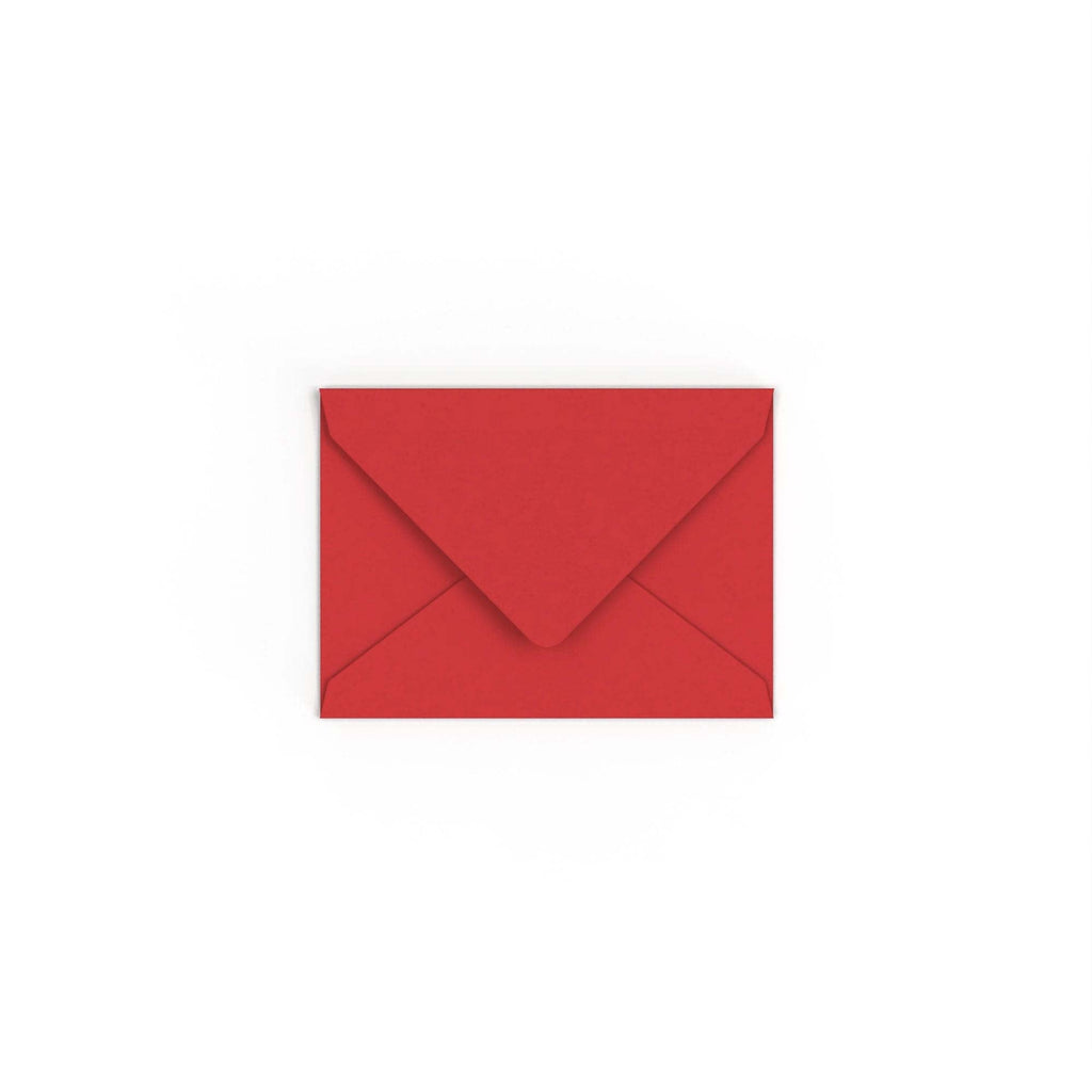 C7 Cherry Red British Made 100gsm Gummed V-Flap Envelope (82 x 113mm)