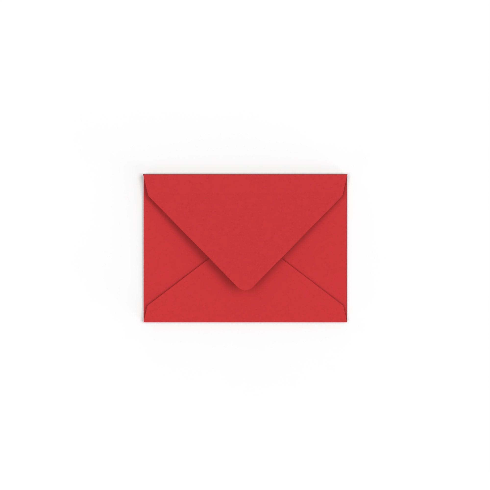 C7 Cherry Red British Made 100gsm Gummed V-Flap Envelope (82 x 113mm)